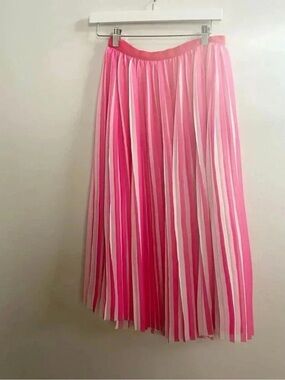 J.crew pleated neon pink skirt 00